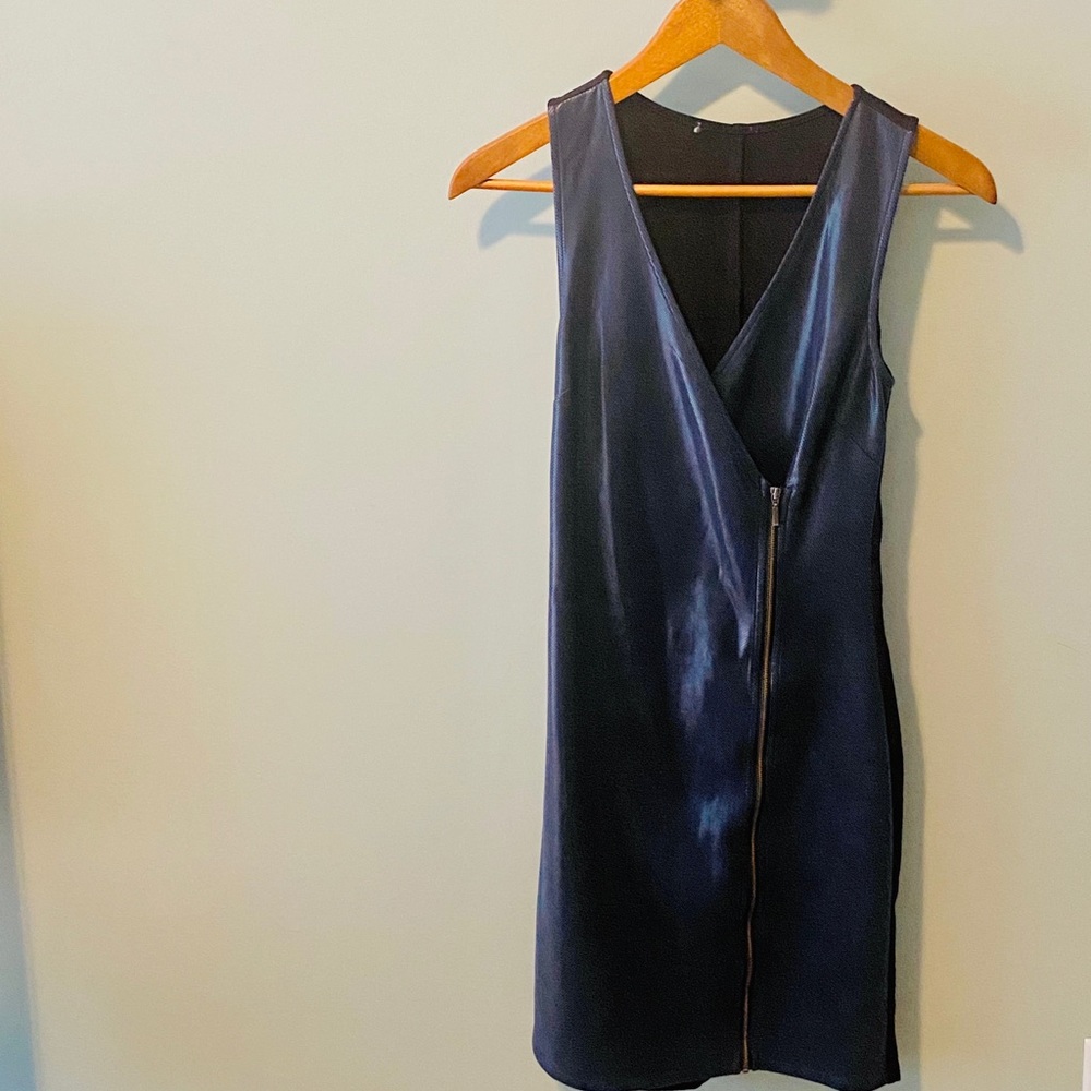 Faux Snake Skin Cocktail Dress in Royal Blue